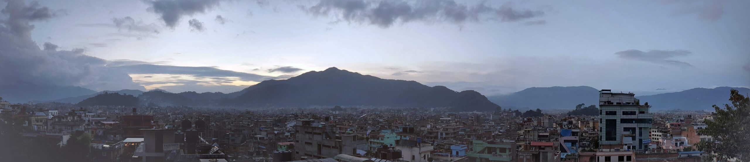 Sunset over Kathmandu valley, 2018.